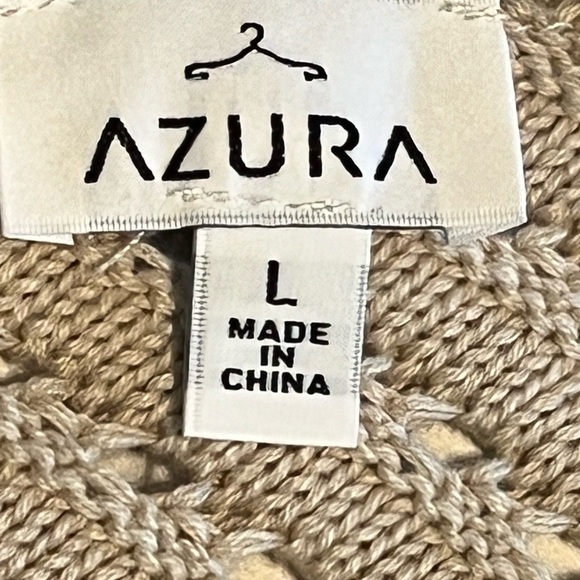 NWT AZURA CROCHETED HALTER TOP SZ LG TAN FESTIVAL SUMMER BEACH VACATION BOHO - Picture 3 of 8